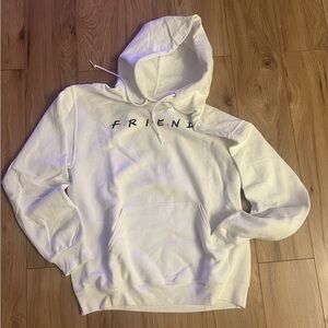 FRIENDS White Hoodie with Black Accents
